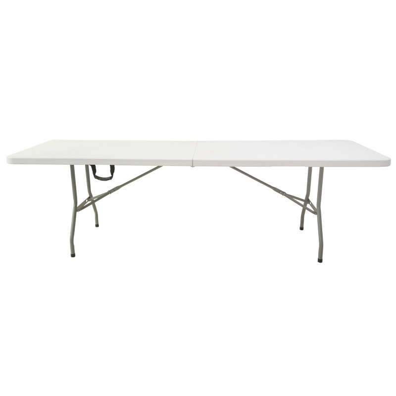 8FT 240cm Wholesale Outdoor or Indoor Foldable Wedding Table Folding in Half Plastic Picnic Camping Table