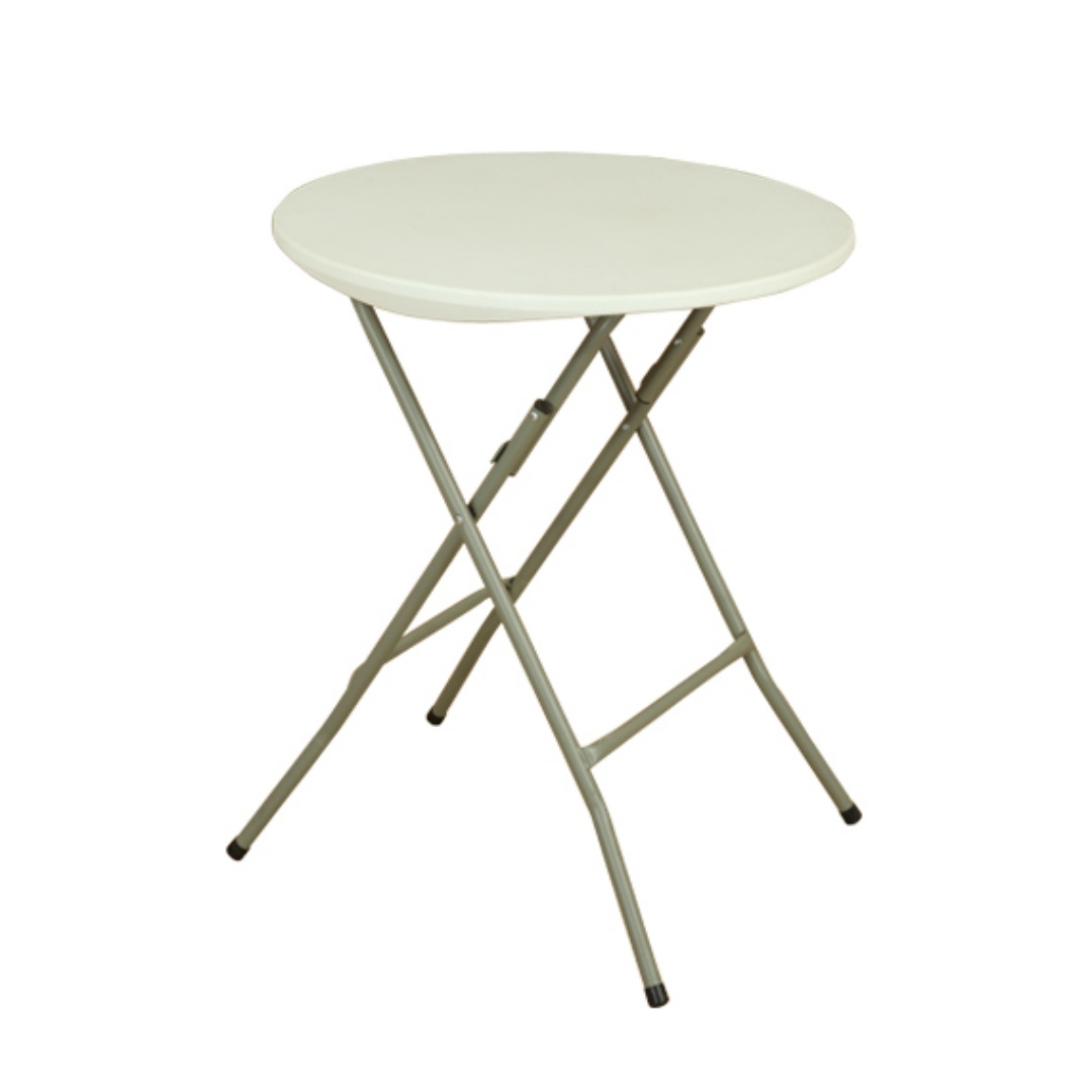Wholesale Outdoor Portable 80cm Plastic Folding Cocktail Table White High Round Folding Tables for Events