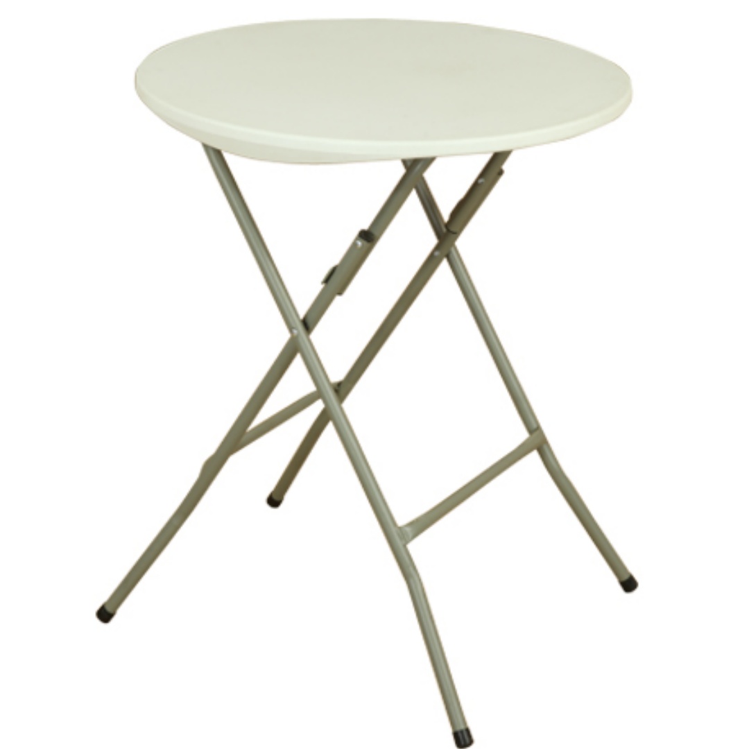 Best Price 80cm Round Top Table Folding Plastic Cocktail Table 110cm High Round Plastic Folding Bar Cocktail Table for Events